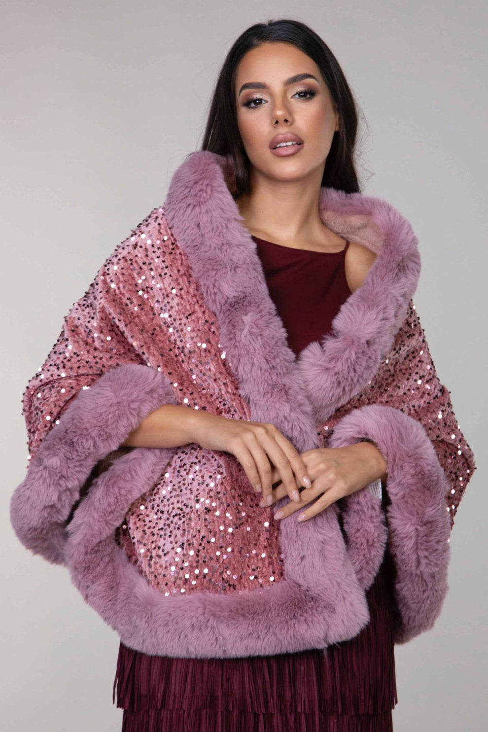 Statement Swarovski Fur Stole