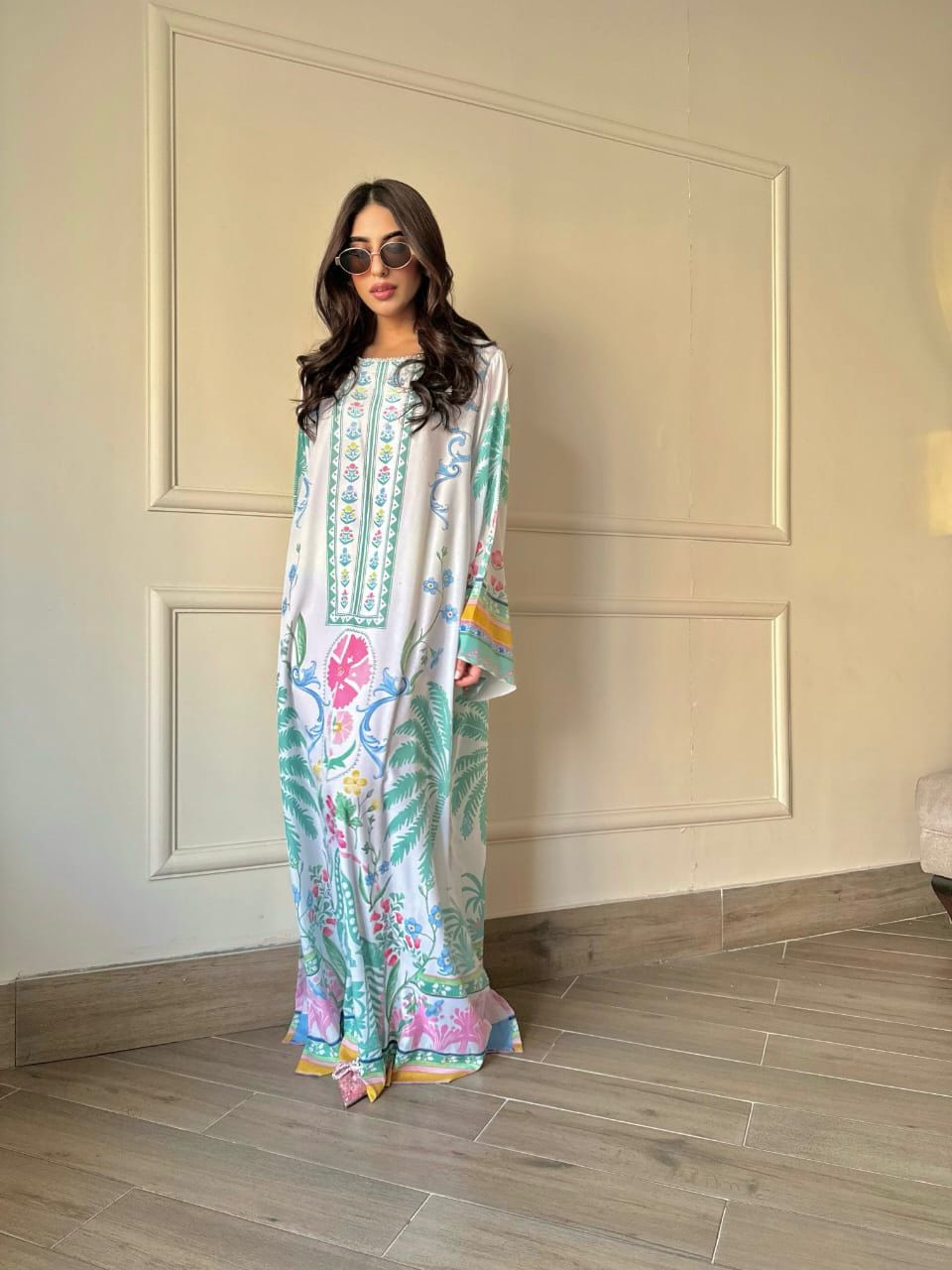Emerald Blossom Luxe Kaftan