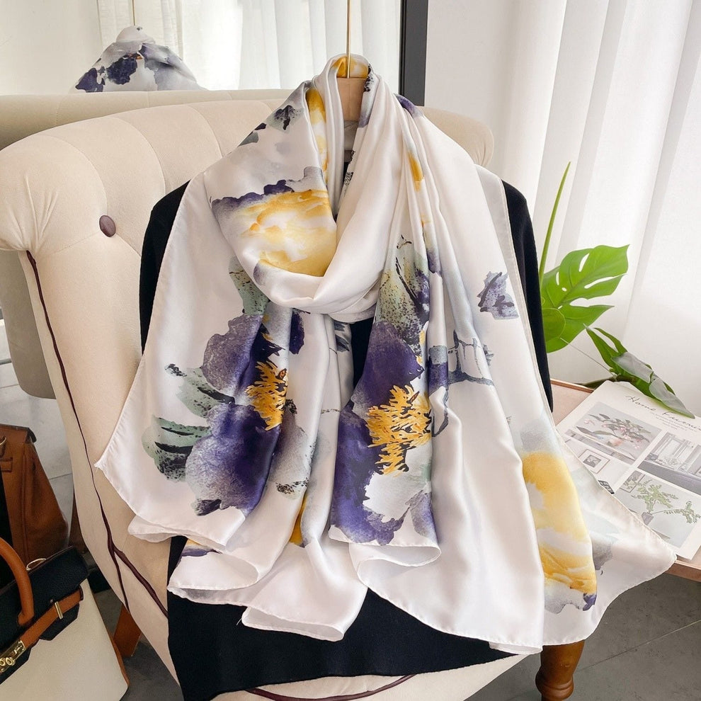 Golden Iris Silk Drape