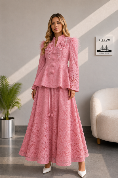 Ivory Bloom Couture Co Ord Set