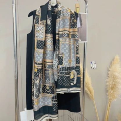 Midnight Heritage Luxe Shawl