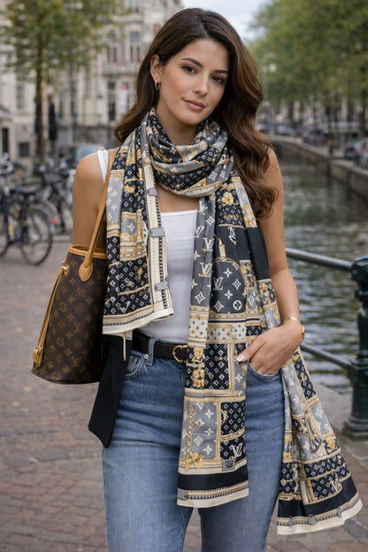 Midnight Heritage Luxe Shawl