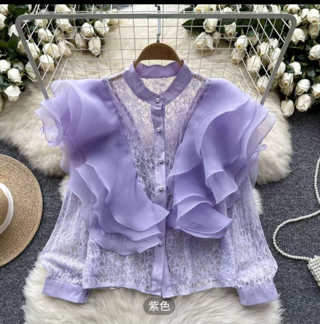 Ruffle Chic Formal Shirt