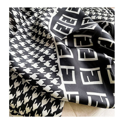 Fend Brand Black & White Silk Scarf