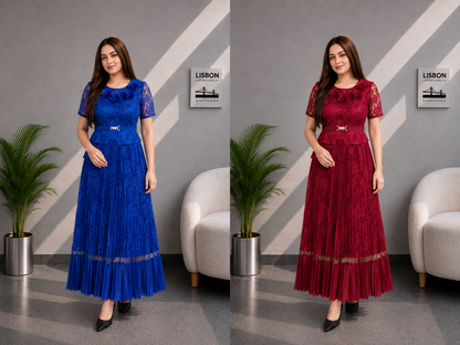 Rosette Lace Grace Maxi Dress