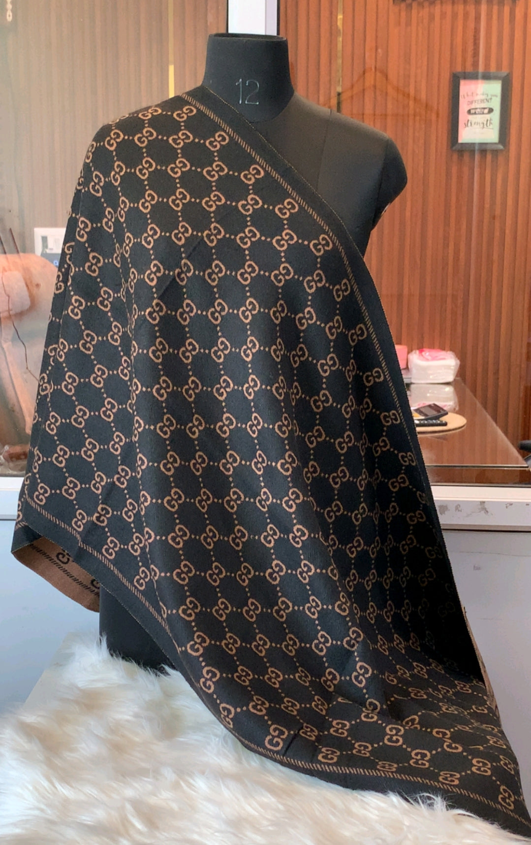 Branded GC Winter Luxury Stole Plain