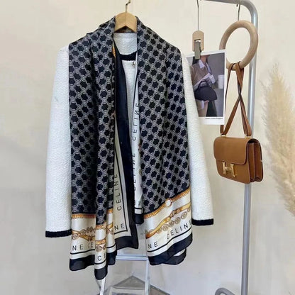 Luxury Brand silk muse Print Silk Scarf