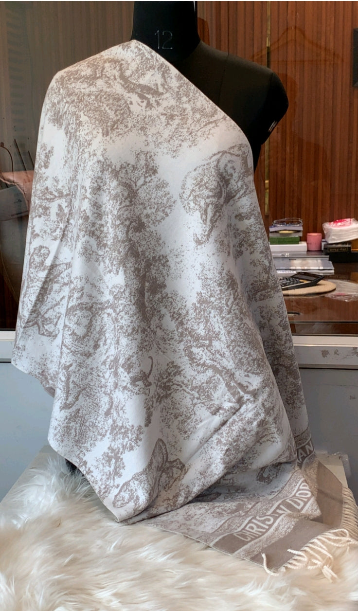 Luxury Brand print Winter Stole -CD