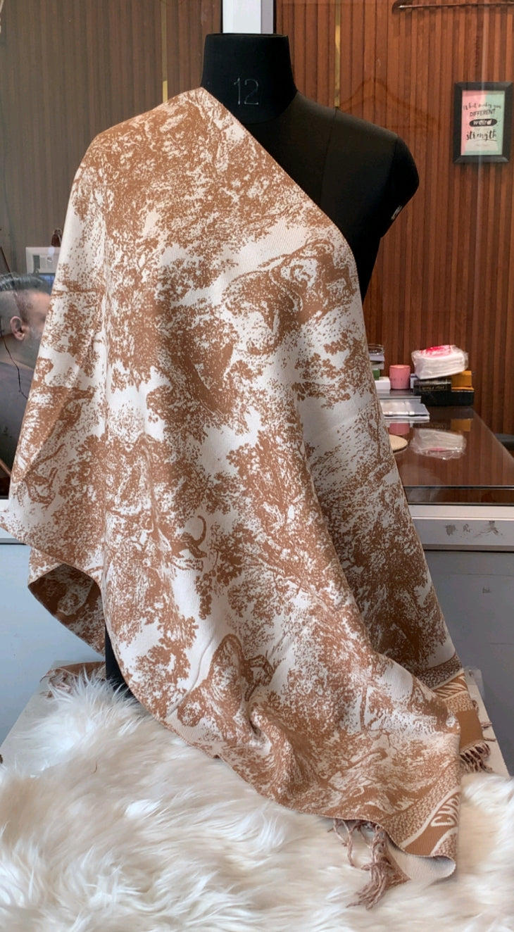 Luxury Brand print Winter Stole -CD